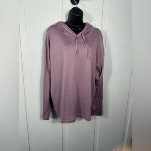 West Loop Women’s Hooded Long Sleeve Top Size Large EUC